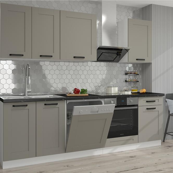 Küchenschrank Luna claygrey/weiß 60LO-210 2F