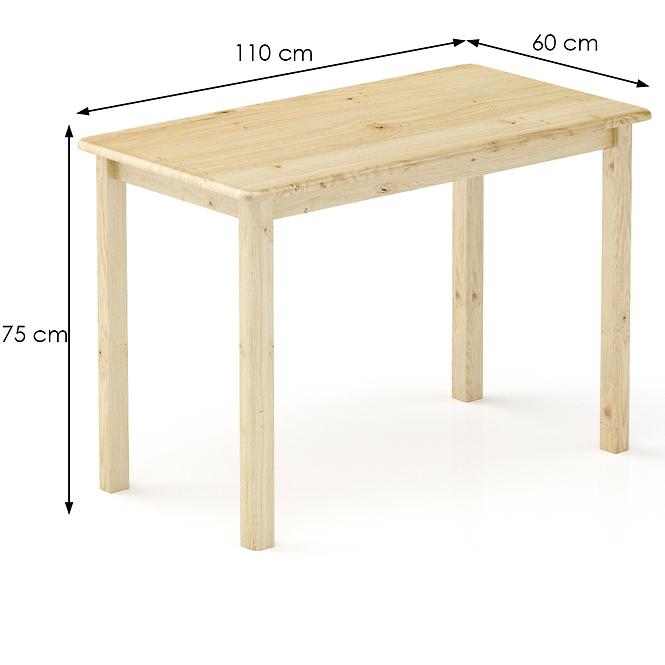 Tisch kiefer ST104-110x75x60 natürliche