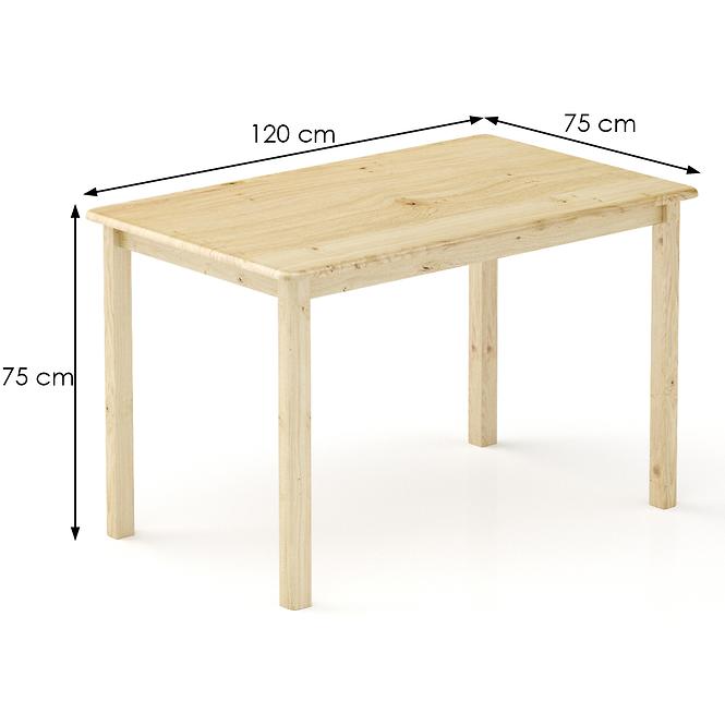 Tisch kiefer ST104-120x75x75 natürliche