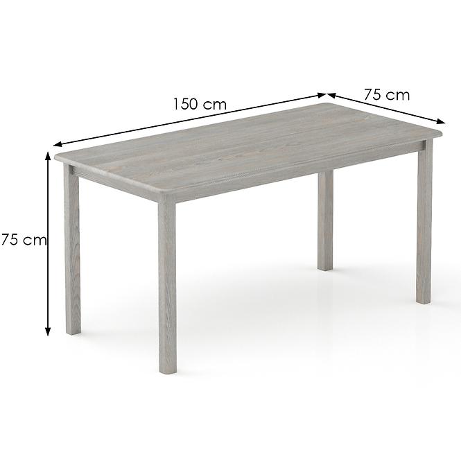 Tisch kiefer ST104-150x75x75 grey