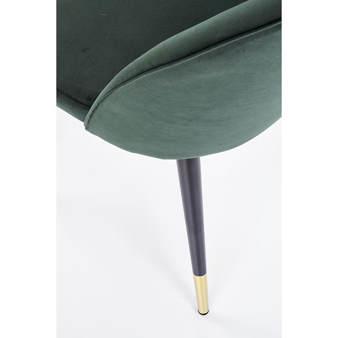 Stuhl K315 Stoff velvet/Metall dunkelgrün