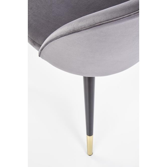 Stuhl K315 Stoff velvet/Metall Grau