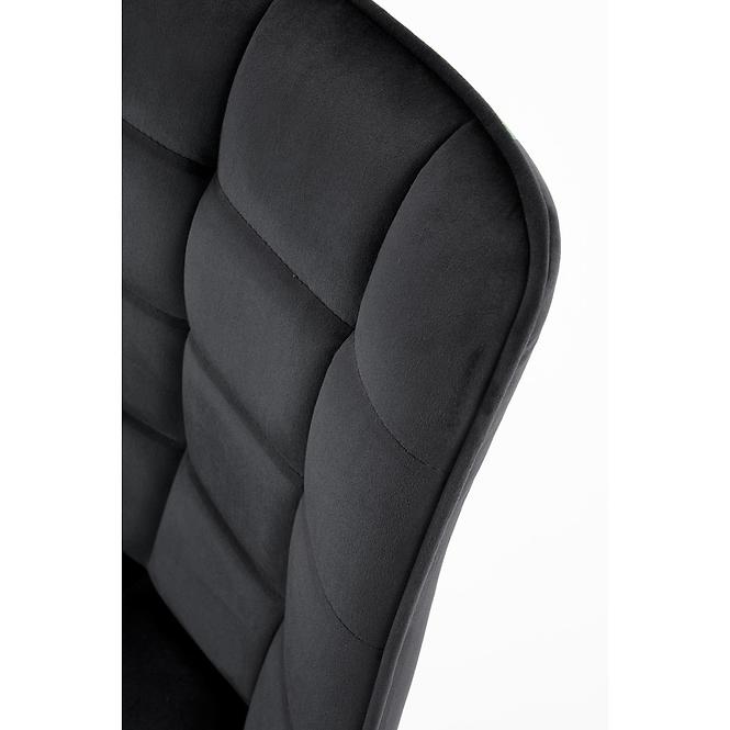 Stuhl K332 Stoff velvet/metall schwarz