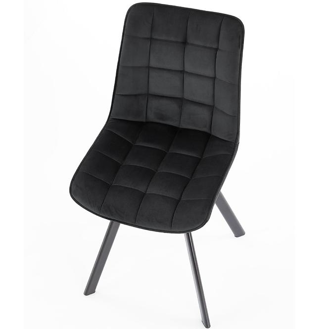 Stuhl K332 Stoff velvet/metall schwarz