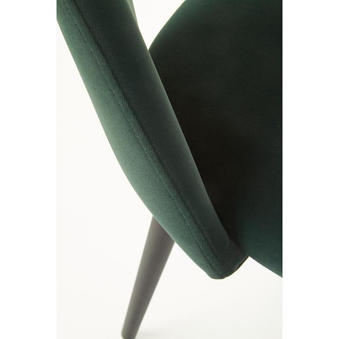 Stuhl K384 Stoff velvet/Metall dunkelgrün