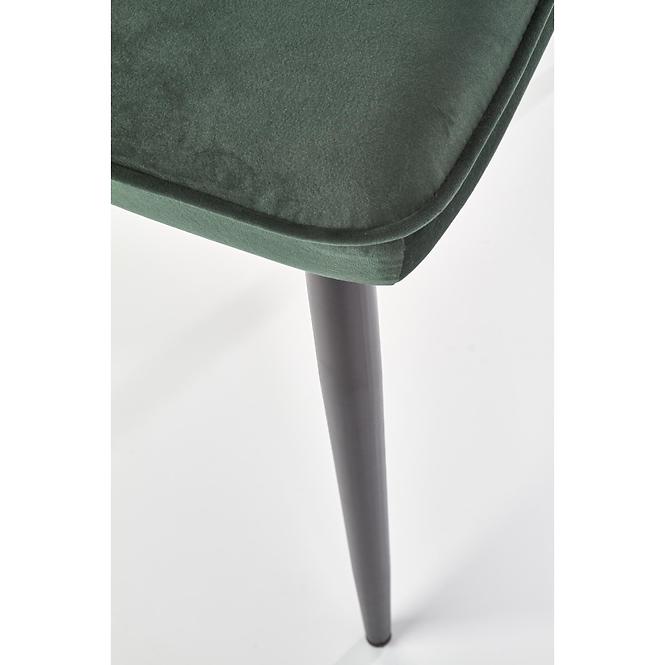 Stuhl K399 Stoff velvet/Metall dunkelgrün