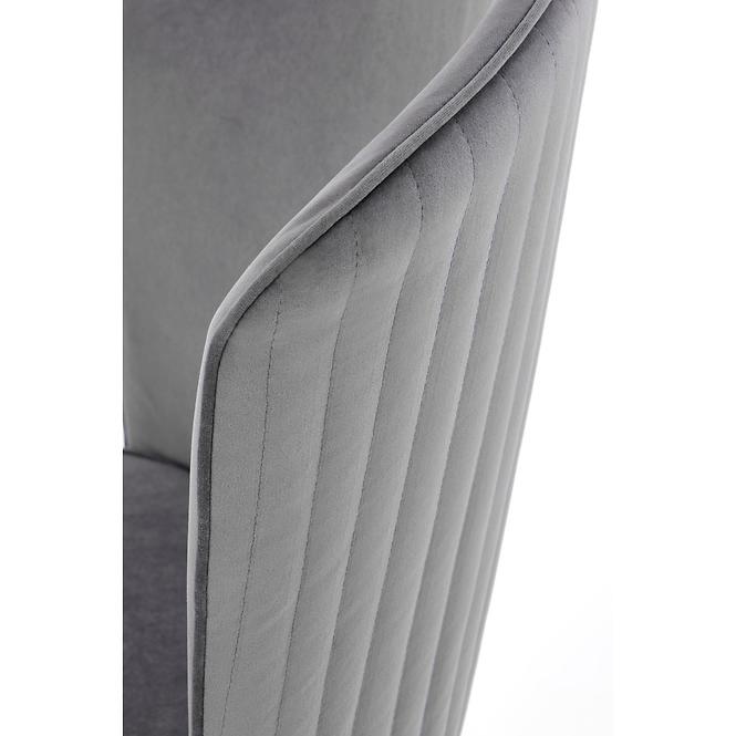 Stuhl K446 Stoff velvet/Metall Grau