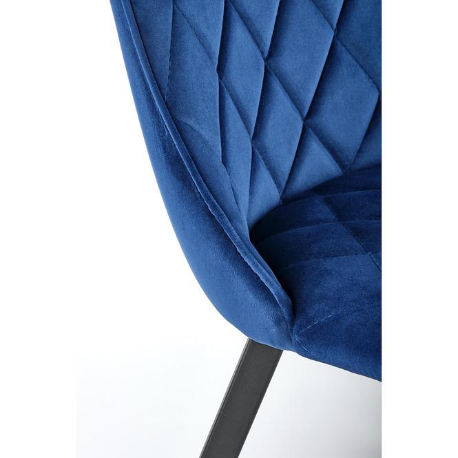 Stuhl K450 Stoff velvet/Metall dunkelblau