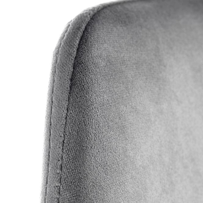 Stuhl K460 Stoff velvet/Chrom Grau