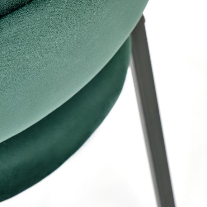 Stuhl K473 Stoff velvet/Metall dunkelgrün