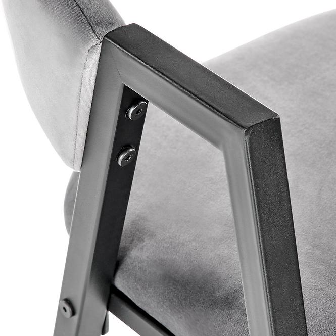 Stuhl K473 Stoff velvet/Metall Grau