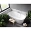 Frei stehende Eck-Badewanne zur Wand Zoya 150/75 Links  + Click-Clack mit Überlauf in Schwarz,6