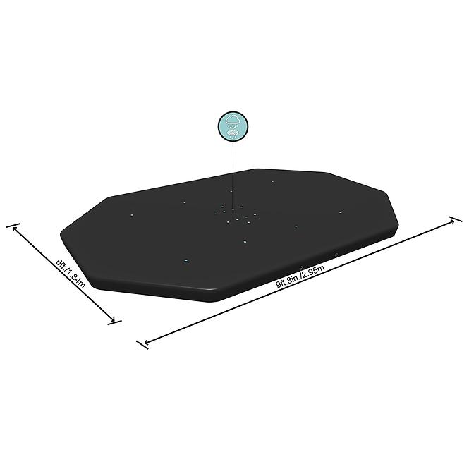 Pool-Abdeckplane für oval Stahlrahmenpools 3,05x2,0 m 58424