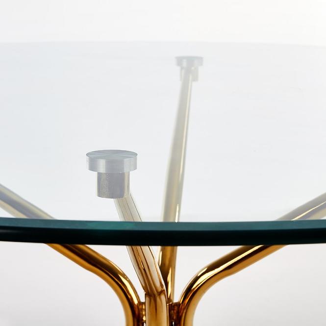 Esstisch Rondo 110 Glas/Stahl – Transparent/Golden