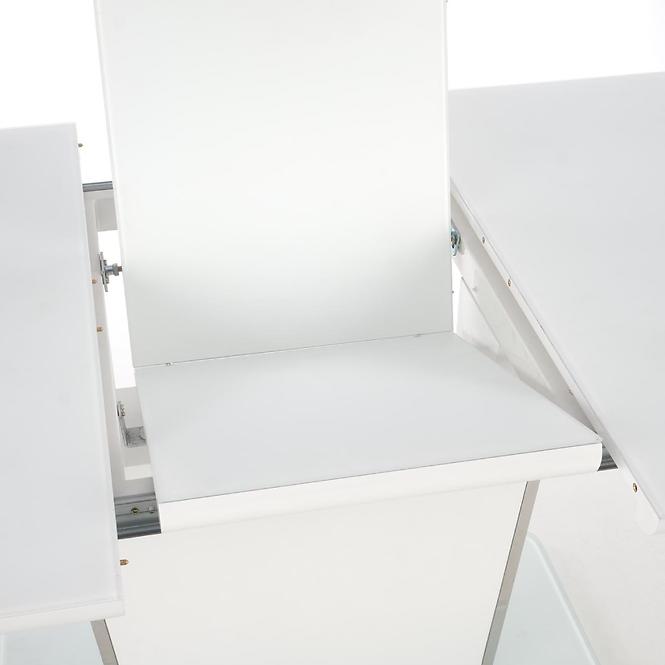 Esstisch Bonari 160/200 Glas/Mdf/Stahl – Weiß