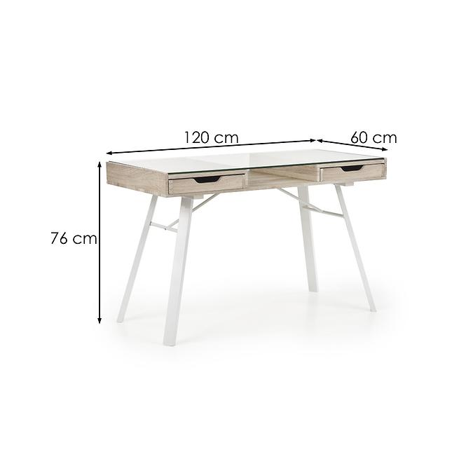 Schreibtisch B-33 Eiche Sanoma/Weiß