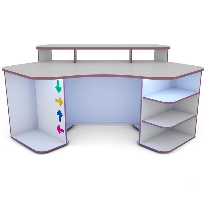 Schreibtisch Matrix 2 weiß/violett