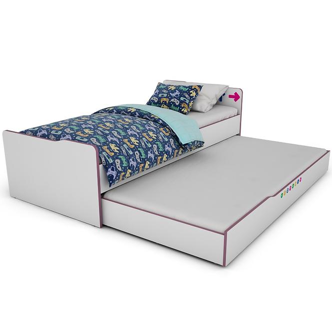 Bett Matrix 90 weiß/violett