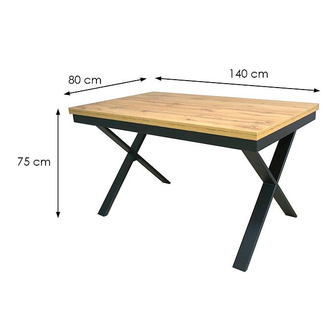Tisch St-978 140x80+2x40 eiche wotan