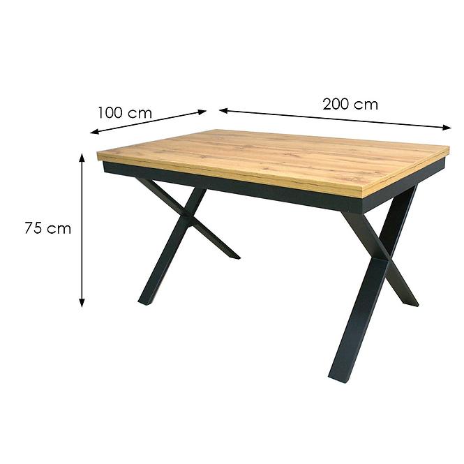 Tisch St-978 200x100+2x40 eiche wotan,2