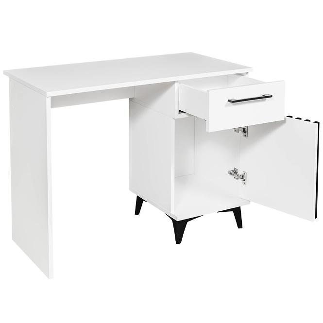 Schreibtisch Brema weiß/schwarz
