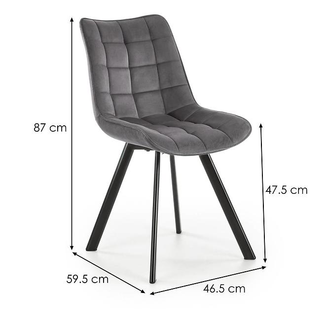 Stuhl W132 grau beine schwarze