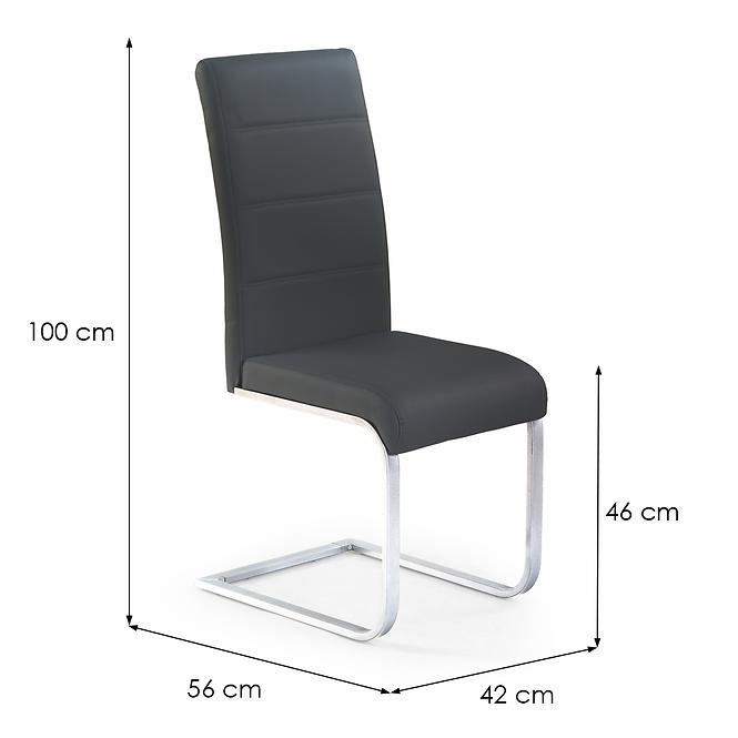 Stuhl K85 Metall/Kunstleder Schwarz 42x56x100