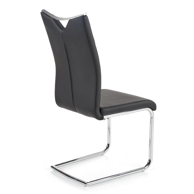 Stuhl K224 Metall/Kunstleder Schwarz 44x59x100