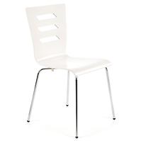 Stuhl K155 Metall/Holz Weiß 46x47x85