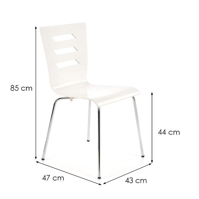 Stuhl K155 Metall/Holz Weiß 46x47x85