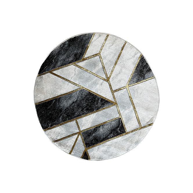 Teppich Frisee Diamond 1,2/1,2 A0033 schwarz/gold 