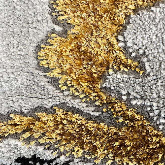 Teppich Frisee Diamond 1,33/1,9 A0050 schwarz/gold