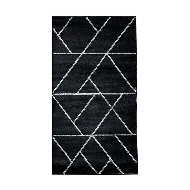 Teppich Frisee Diamond 1,6/2,3 B0052 schwarz/silber