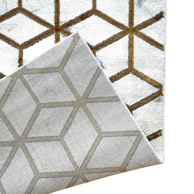Teppich Frisee Diamond 1,6/2,3 B0072 weiß/gold
