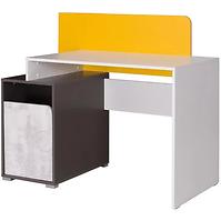 Schreibtisch Bruno 120cm Grau/Weiß/Gelb