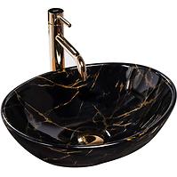 Aufsatzwaschbecken Sofia Black Marble Shiny