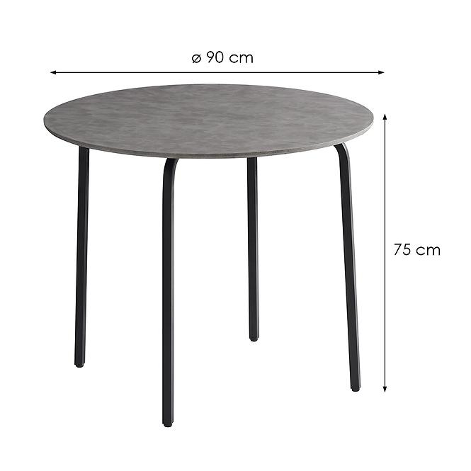 Tisch Remi TD-2278 beton/schwarz