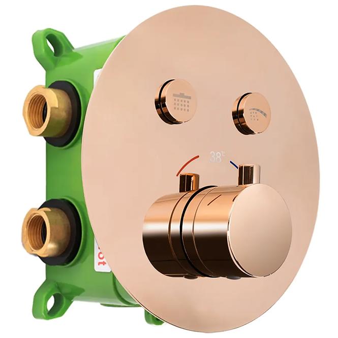 Unterputz Duschset mit Thermostat Lungo-Miller Rea P6613  Roségold