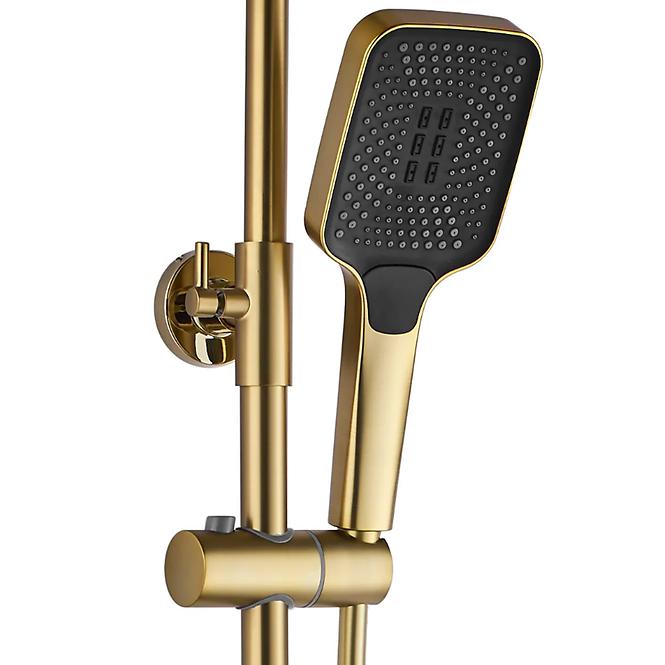 Duschset mit Thermostat Rob Rea P6623 Gold gebürstete Oberfläche