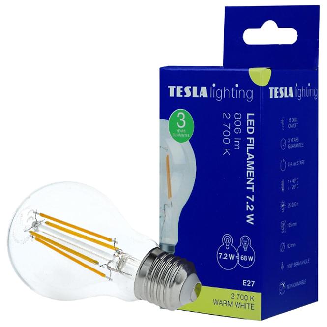 LED Lampe filament retro bulb 7.2W E27 2700K 806LM