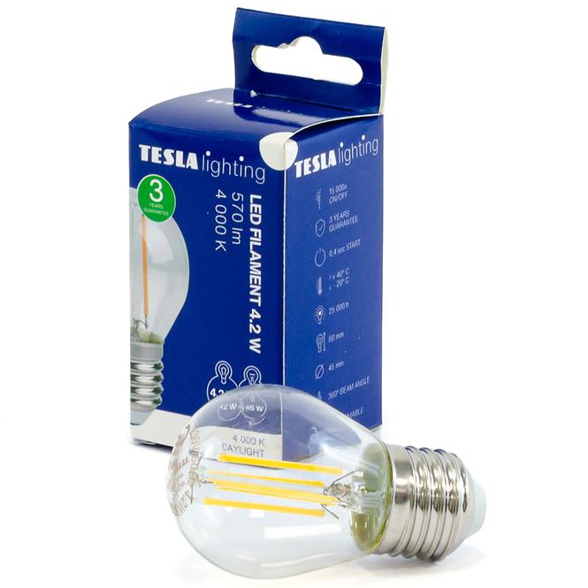 LED Lampe filament retro miniglobe 4.2W E27 4000K 570LM