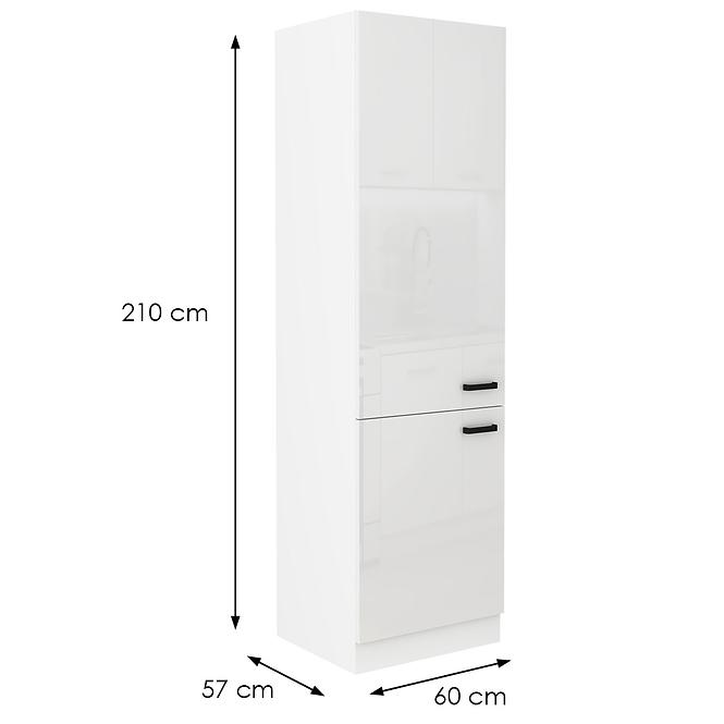 Küchenschrank MIA weiß glänzend/weiß 60dk-210 2f