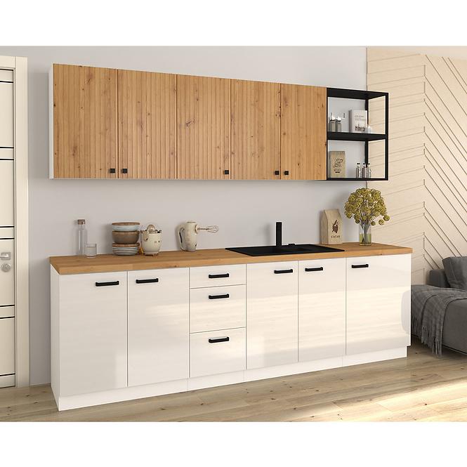 Küchenschrank MIA weiß glänzend/weiß 60dks-210 1f 3s