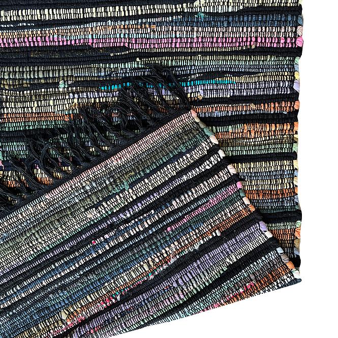 Teppich aus Baumwolle Chindi 0,6/1,2 Cr-603 Schwarz