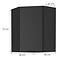 Küchenschrank Siena schwarze Matte 60x60 Gn-90 1f (45°),2