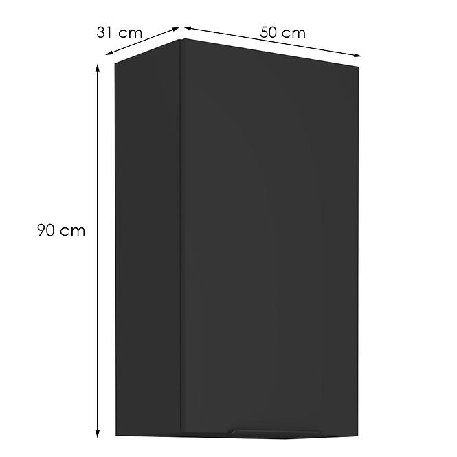 Küchenschrank Siena schwarze Matte 50g-90 1f