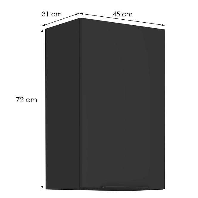 Küchenschrank Siena schwarze Matte 45g-72 1f