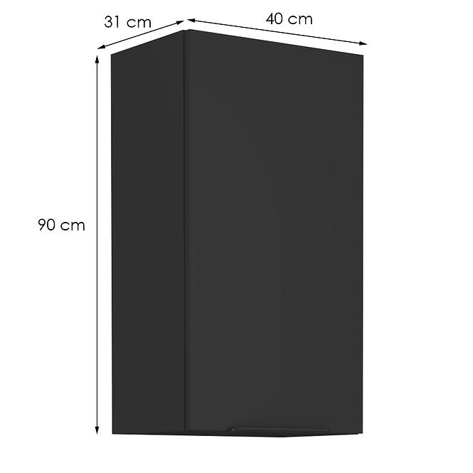 Küchenschrank Siena schwarze Matte 40g-90 1f