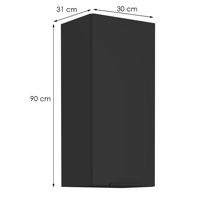 Küchenschrank Siena schwarze Matte 30g-90 1f