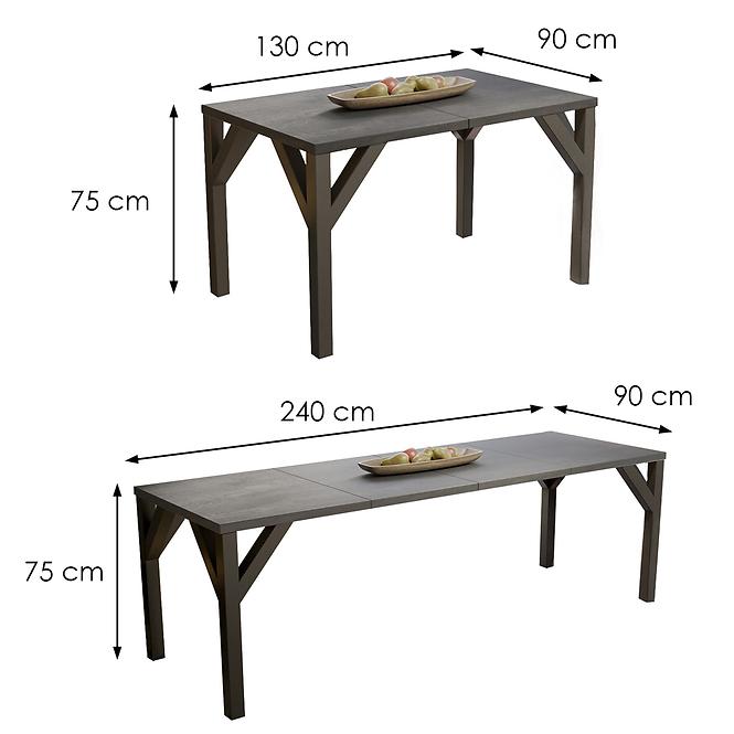 Tisch Baltika 240 dunkler Beton